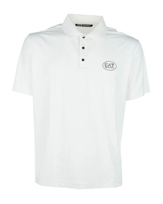 EA7 Poloshirt Met Logoprint in het White voor heren