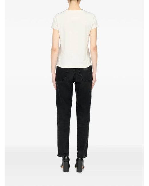 MM6 by Maison Margiela White Apple-Print T-Shirt
