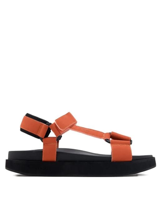 Onwuad Red Touch-Strap Sandals