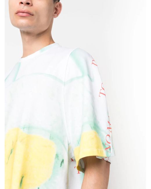 Bianca Saunders White Hard Foods Graphic-Print T-Shirt for men