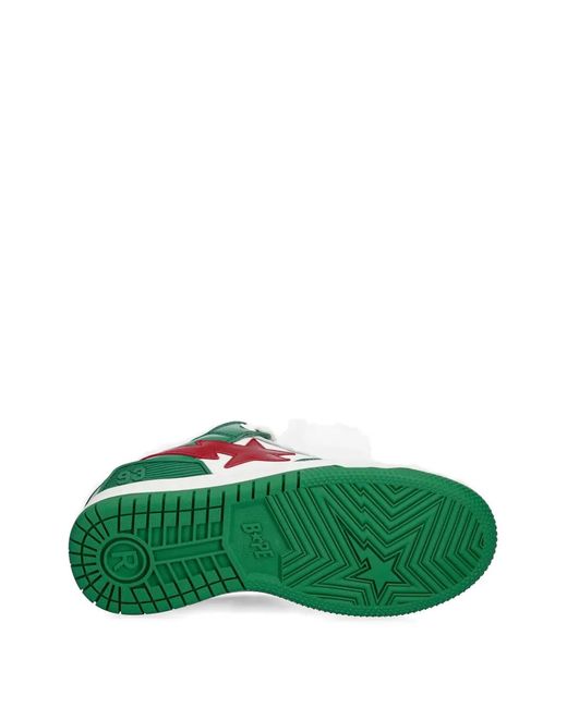 Sneakers Con Decorazione A Stella di A Bathing Ape in Green