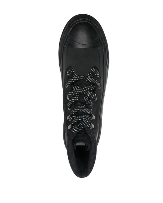 DIESEL Black Hiko Hybrid Lace-Up Boots