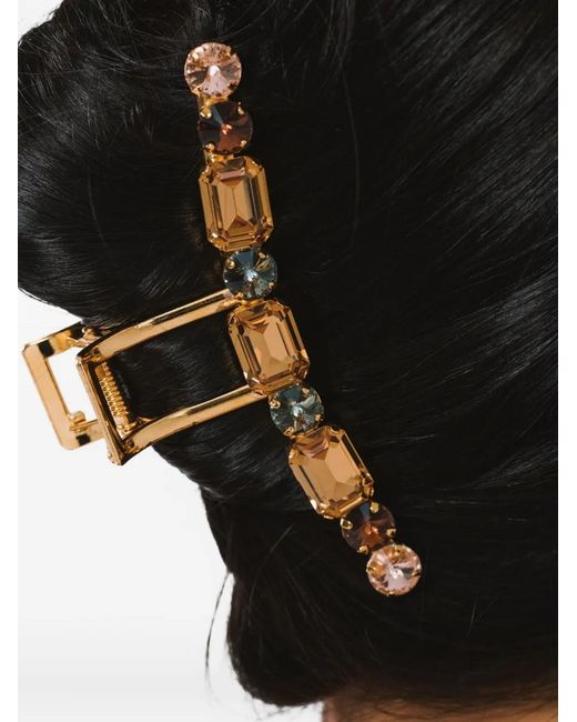 Jennifer Behr Metallic Crystal-Embellished Jaw Clip