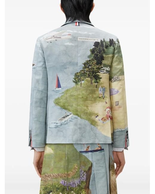 Thom Browne Green Nantucket Scenic Unconstructed Jacket for men