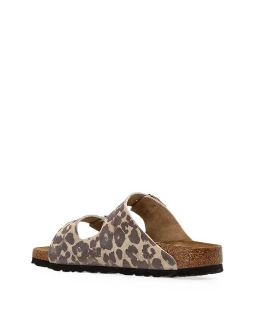 Birkenstock Brown Arizona Leopard-Print Sandals