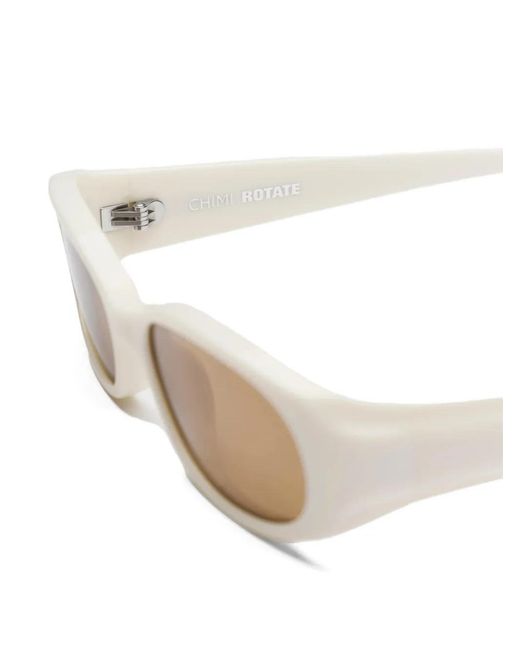 Chimi White Note Oval-Frame Sunglasses