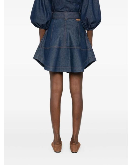 Zimmermann ボタンカーゴスカート Blue