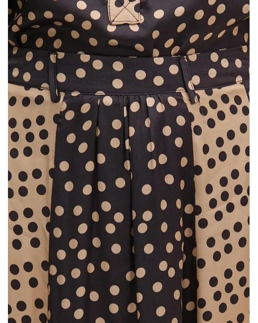 La Petite Francaise Natural Jetable Polka-Dot Midi Skirt