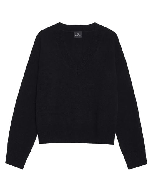 Anine Bing Black Lee V-Neck Cashmere Jumper