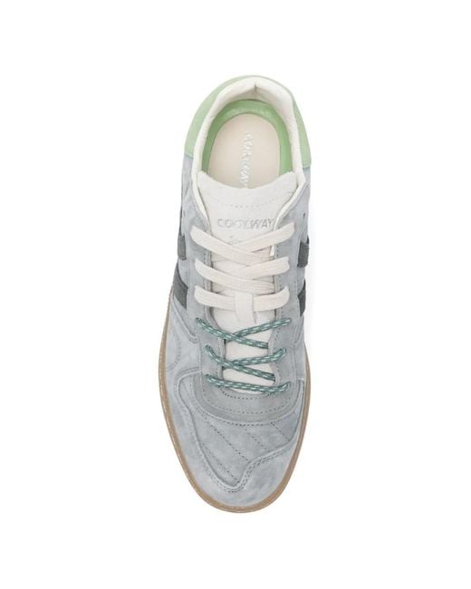 Coolway White Goal Suede Sneakers for men