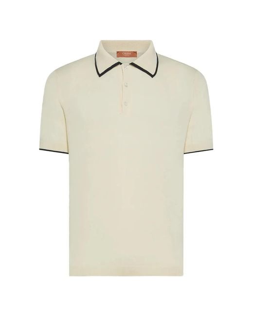 Cruna White Rivoli Contrast-Trim Polo Shirt for men