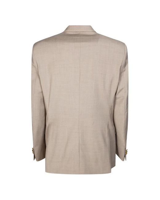 MARSĒM Gray Double-Breasted Six-Button Suit for men