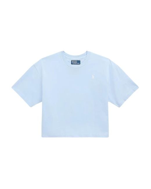 Polo Ralph Lauren Blue T-Shirt Mit Polo Pony-Stickerei