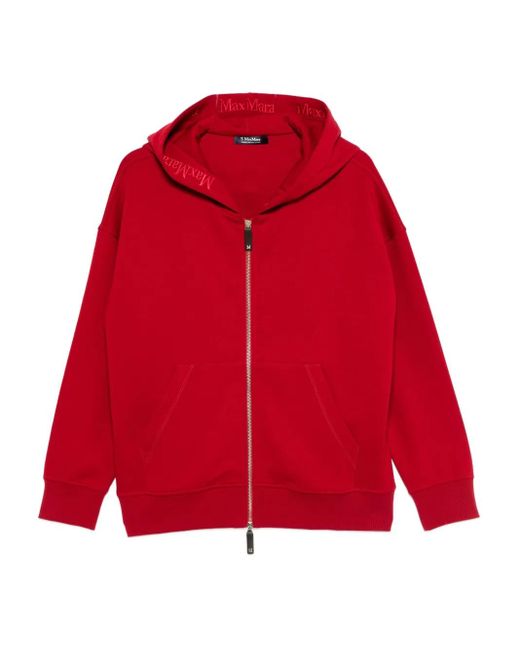 Max Mara Siena Embroidered Zip-Up Hoodie