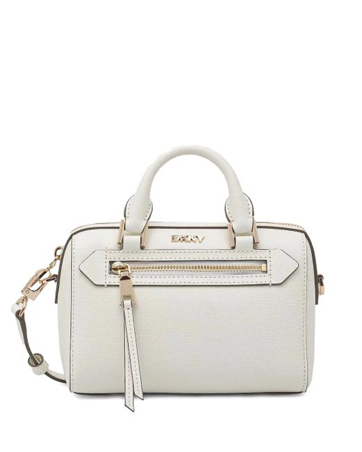 DKNY White Bryant Duffle Tote Bag