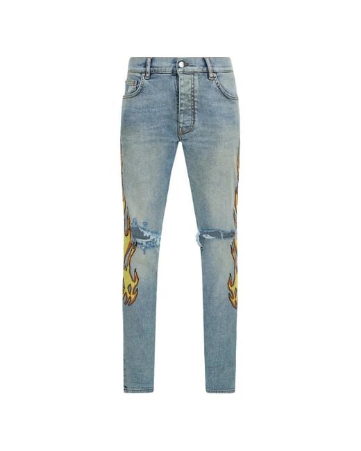 Amiri Blue Jean Flame Skinny for men