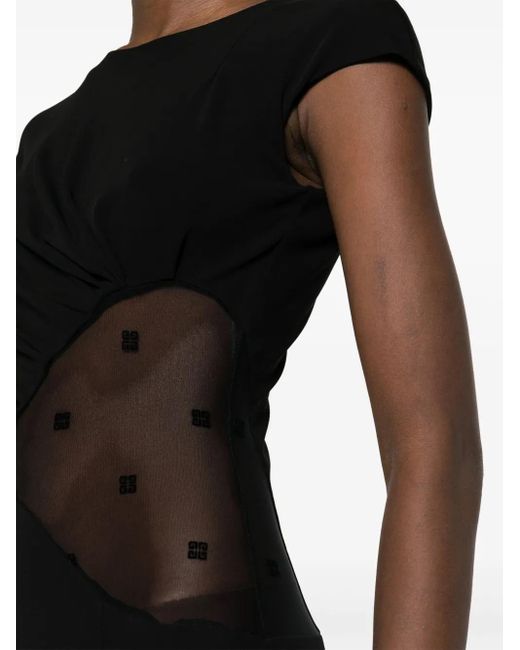 Givenchy Black Chic Mini Draped Dress For