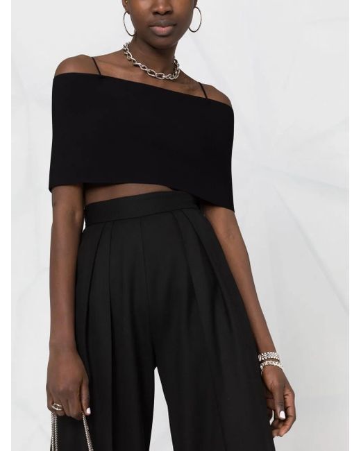 Ambush Black Knitted Band Top