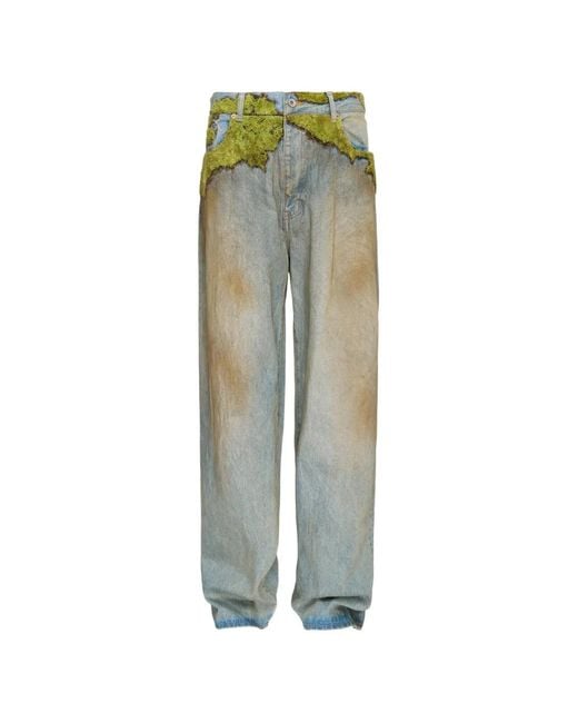 Doublet Green Moss Grown Wood Jeans for men