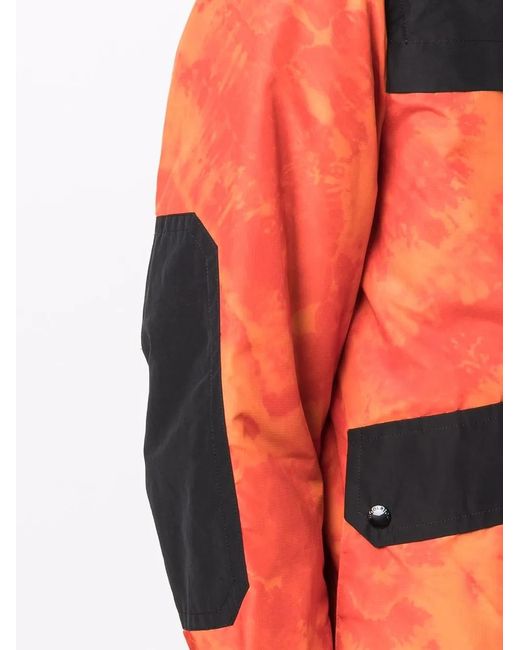 Woolrich Orange Coupe-Vent Trek À Imprimé Tie Dye for men