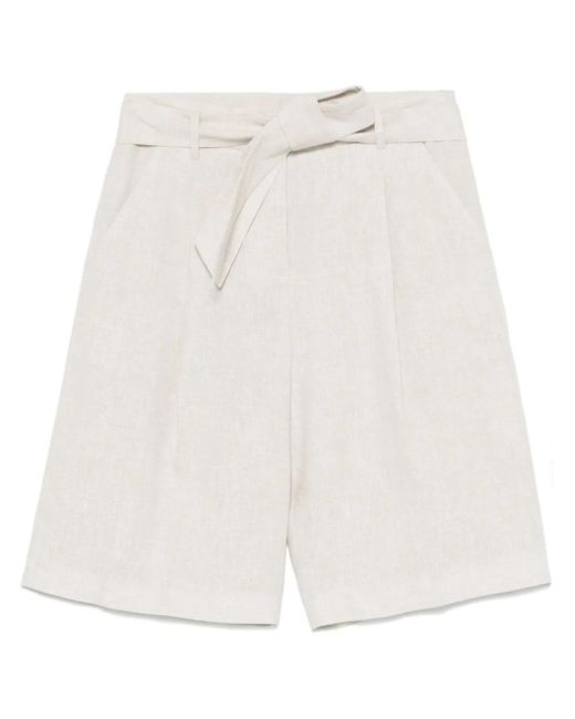 Eleventy White Glittered Shorts