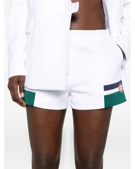 Casablancabrand Shorts Met Logopatch in het White