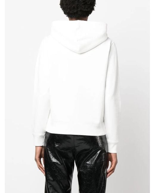 Sudadera De Algodón Con Capucha Courreges de color White