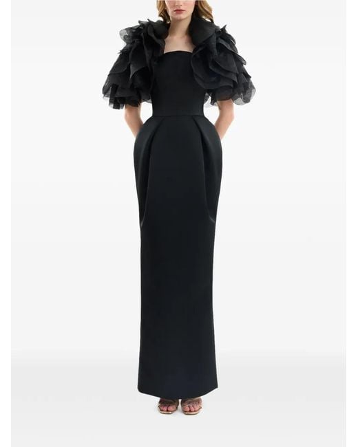 Gemy Maalouf Black Strapless Maxi Dress