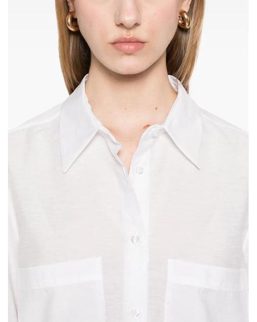 Manuel Ritz White Hemd Mit Sheer-Effekt