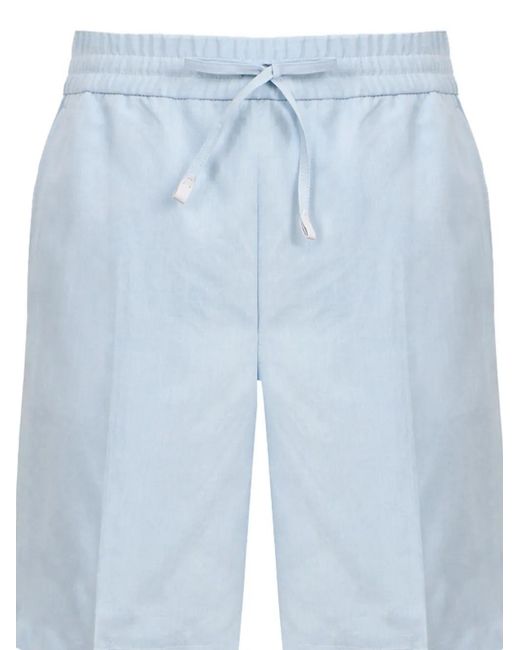 Brioni Blue Drawstring Bermuda Shorts for men