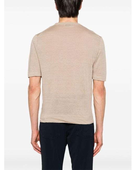 Ballantyne Natural Fine-knit Linen T-shirt for men