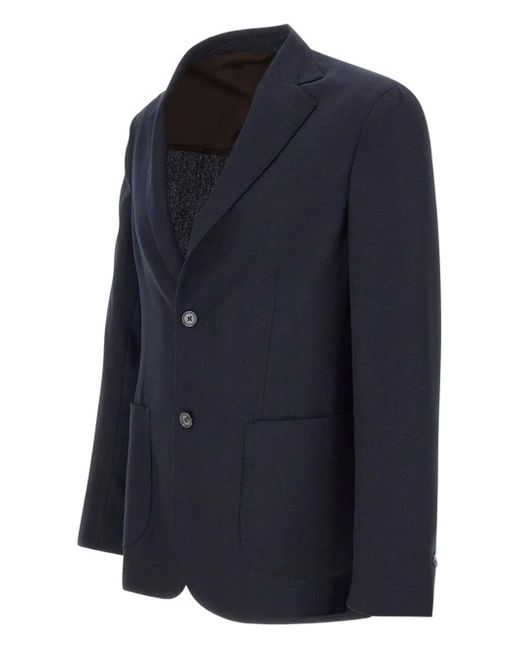 Barba Napoli Blue Two-Button Blazer for men