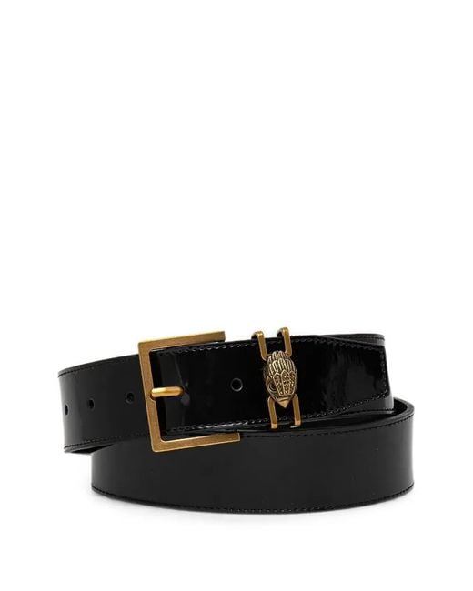 Kurt Geiger Black Shoreditch Eagle-Detail Belt