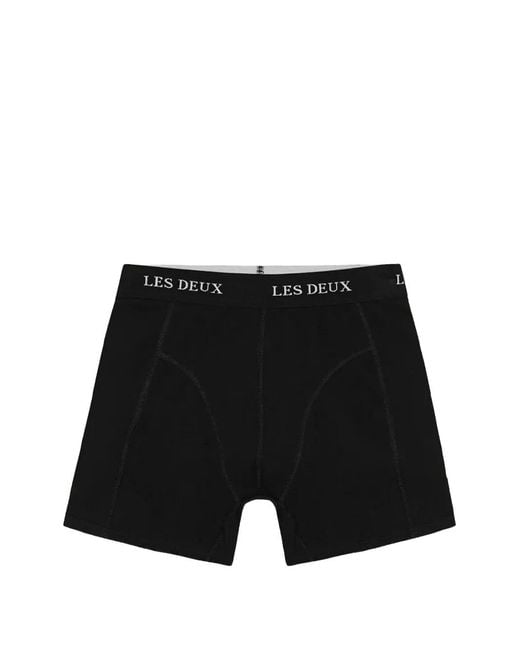 Les Deux Black Warren Logo-Waistband Boxers (Pack Of Two) for men