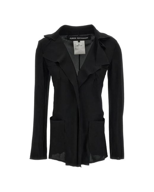 Junya Watanabe Black Ruffled-Detail Blouse