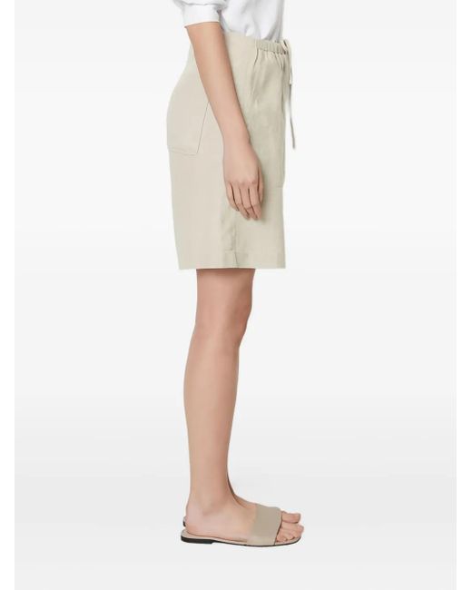 Marc O' Polo Natural Drawstring-Waist Linen Shorts