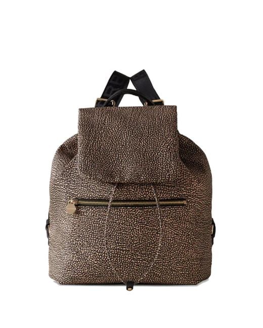 Borbonese Brown Medium Zaino drawstring backpack