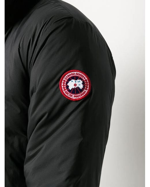 Canada Goose Black Lightweight Feather Down Zip-Up Jacket for men