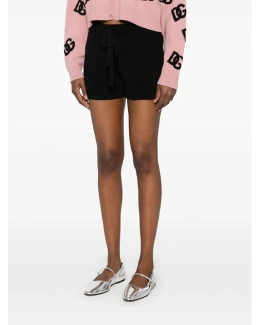 P.A.R.O.S.H. Black Drawstring Shorts
