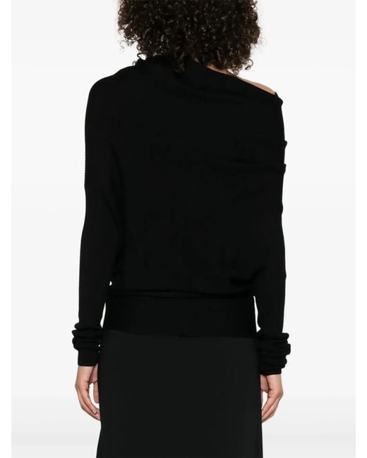 P.A.R.O.S.H. Black Turtleneck Wool Jumper