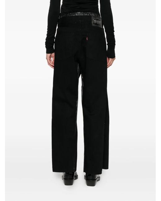 Junya Watanabe Black Pleated Panel Pants