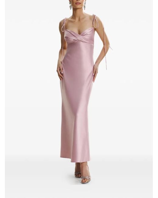 Framboise Pink Robe Mi-Longue Darren À Encolure Cœur