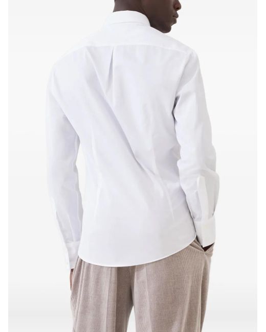 メンズ Brunello Cucinelli コットン シャツ White