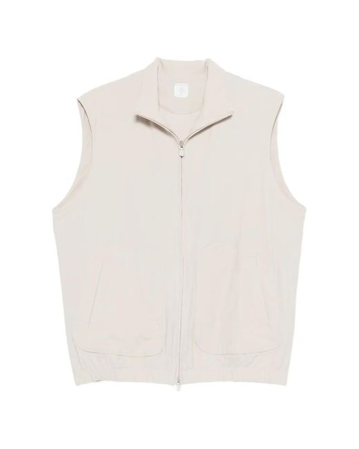 Eleventy White Zipped Gilet for men