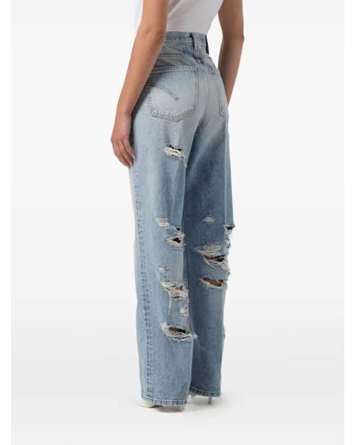Dondup Blue Elysee Distressed Jeans