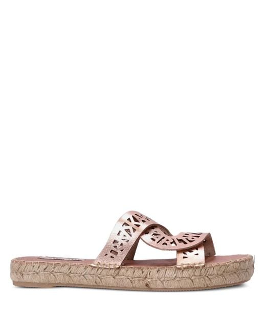 Karl Lagerfeld Pink Souk Interlok Loop Espadrille Slides