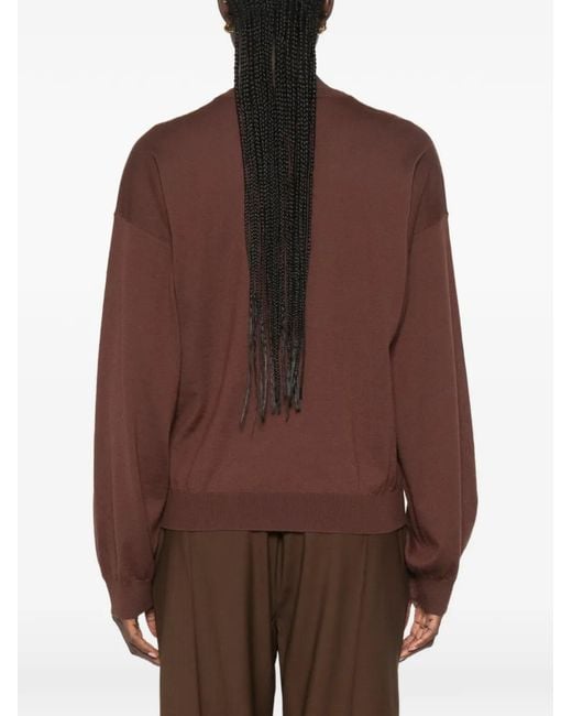 Fabiana Filippi Brown V-Neck Sweater