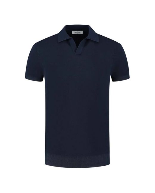 Gran Sasso Blue Polo-Collar T-Shirt for men