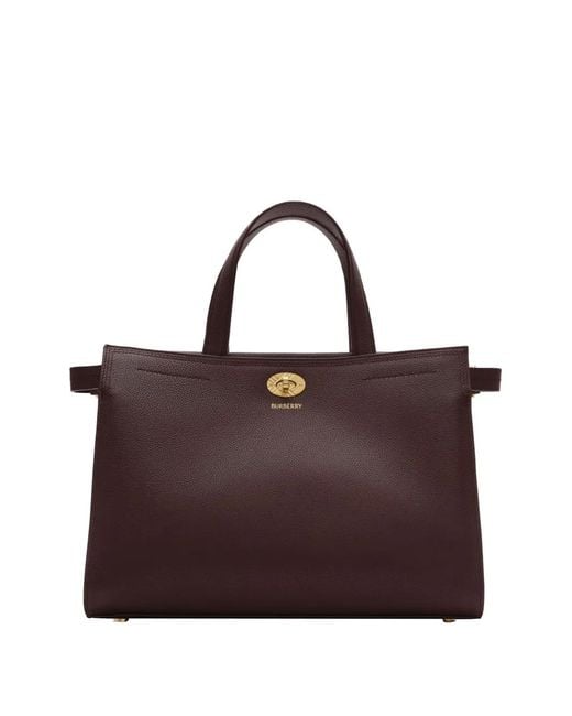 Burberry Purple Small Cotswolds Check Tote Bag