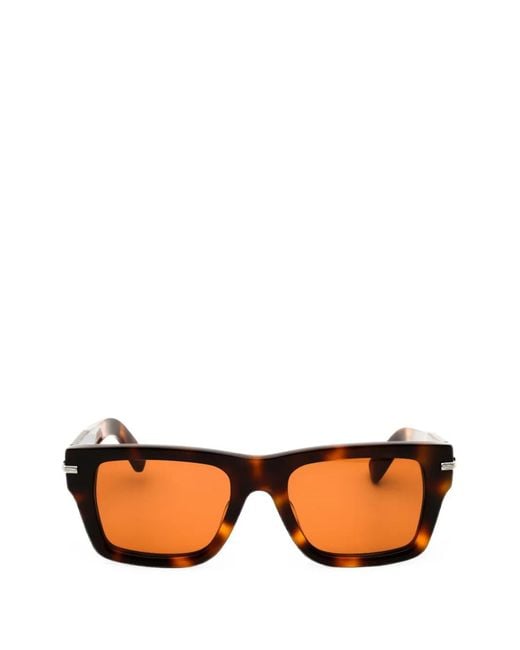 Ferragamo Eyewear Brown Tortoiseshell-Pattern Rectangle-Frame Sunglasses for men